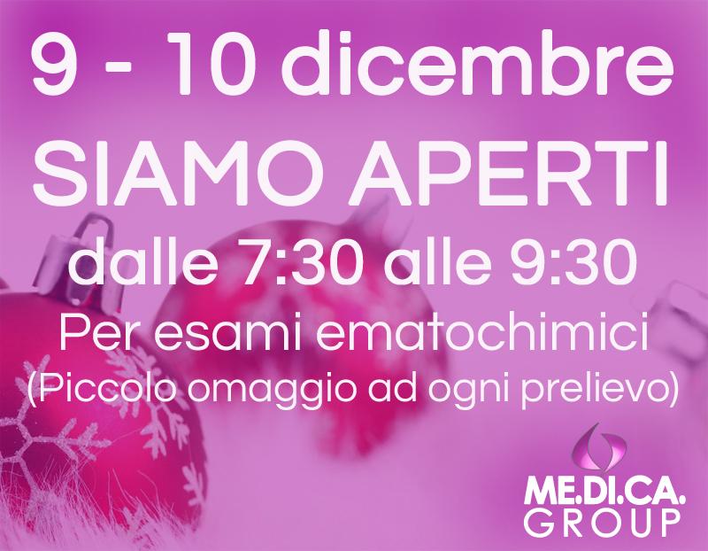 Apertura 9-10 dicembre